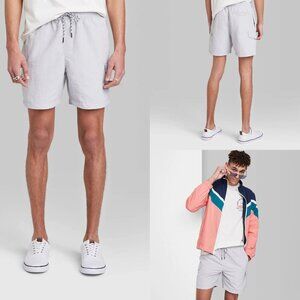 Medium - Mens Woven Cargo Shorts 6.5in - Original Use - Gray